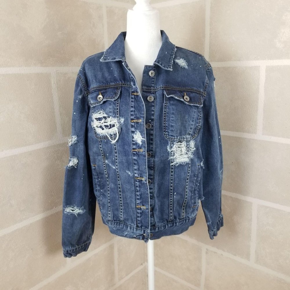 Lifted Research Group Women's Denim Jacket Size M